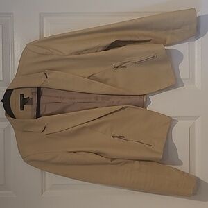 Casual or classy tan jacket.